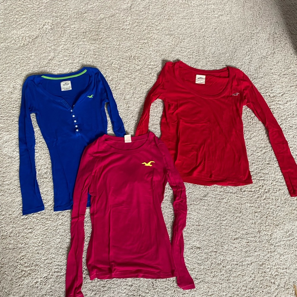 3 Hollister Long Sleeve Shirts
